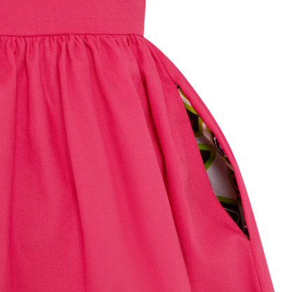 ABIGAIL Midikleid - Pink/Tropfen