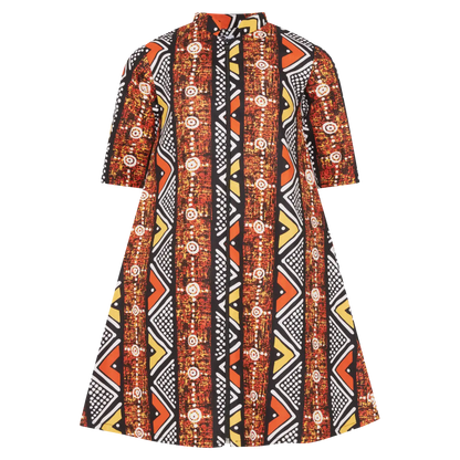 SALOME Summer Dress - orange/brown